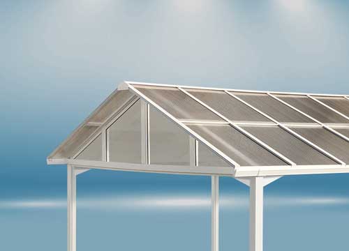 The POLYCARPORT design is favored by many who want an A-frame roof style applied roof panels that allow greater rain, snow and debris run-off - ideal for higher snow load areas.